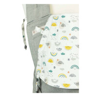 Fr&auml;ulein H&uuml;bsch Soft Tai Happy Rainbow silver - Toddlersize