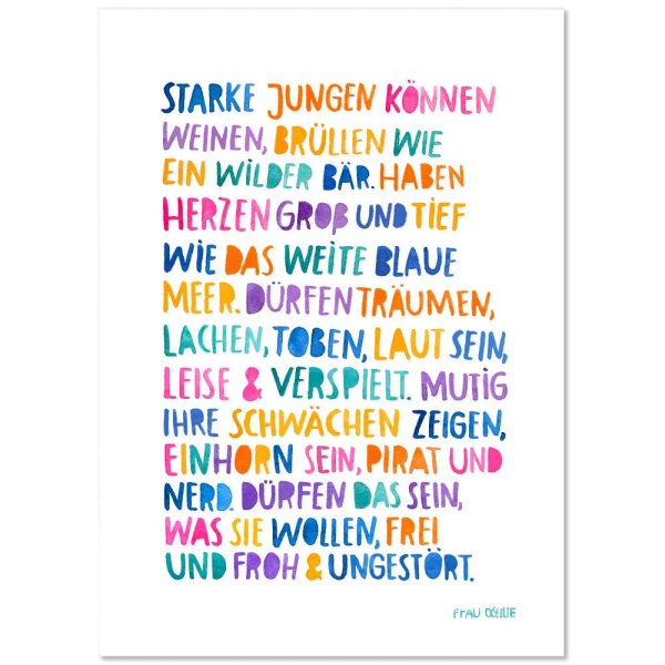 Poster starke Jungs A3 - A3