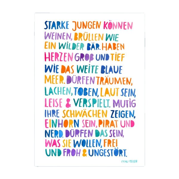 Poster starke Jungs A4 - A4