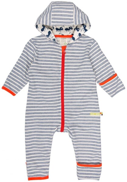 Sweat-Overall Streifen ultramarin