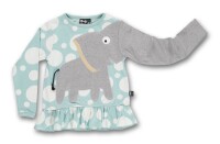 Ubang R&uuml;schen-Shirt Elefant blue haze dots