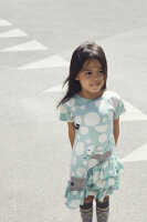 Ubang Sommerkleid Wal blue haze dots