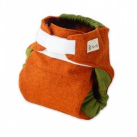 Hu-da Woll-Klett&uuml;berhose orangebraun/gr&uuml;n