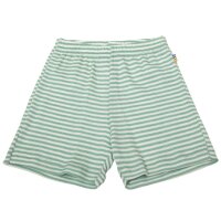 Shorts Wolle/Seide geringelt aqua - 80