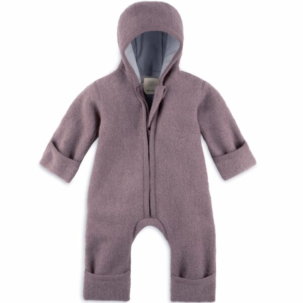 Walk-Overall mit Reißverschluss mauve - 74/80