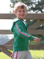 Zipperjacke Side Stripe gr&uuml;n - 110
