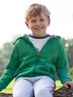 Zipperjacke Side Stripe gr&uuml;n - 110