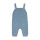 Latzhose BW/Seide dusty blue - 74/80