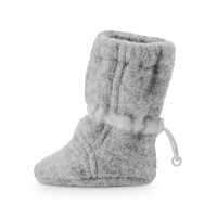 Wollwalk Booties hellgrau - Newborn