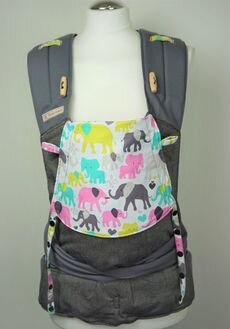 Fräulein Hübsch Babysize BIO dunkelgrau Elefanten