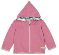 Kapuzenjacke Fleece Pferde grape - 86/92