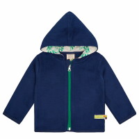 Kapuzenjacke Fleece Waschb&auml;ren ultramarine - 86/92