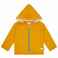 Kapuzenjacke Fleece Eulen curry - 86/92