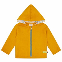 Kapuzenjacke Fleece Eulen curry - 134/140