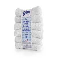 Bio-Baumwolle Frotteet&uuml;cher 21x21 weiss 6er Pack
