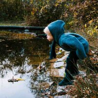 Jacke Wollfleece dunkelgr&uuml;n melange - 86/92