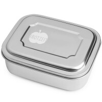 Zweier Lunchbox mit Unterteilung Streifen schmal pink