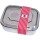 Zweier Lunchbox mit Unterteilung Streifen schmal pink