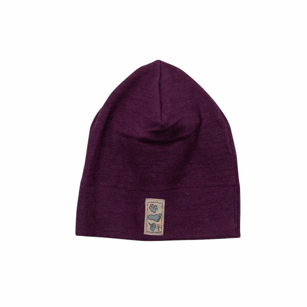 Beanie Wolle Seide beere - 74/80
