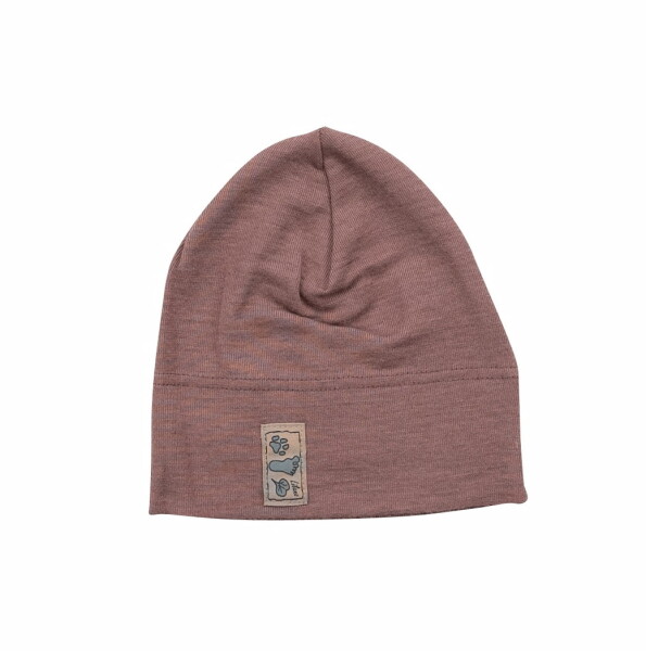 Beanie Wolle Seide mauve - 74/80