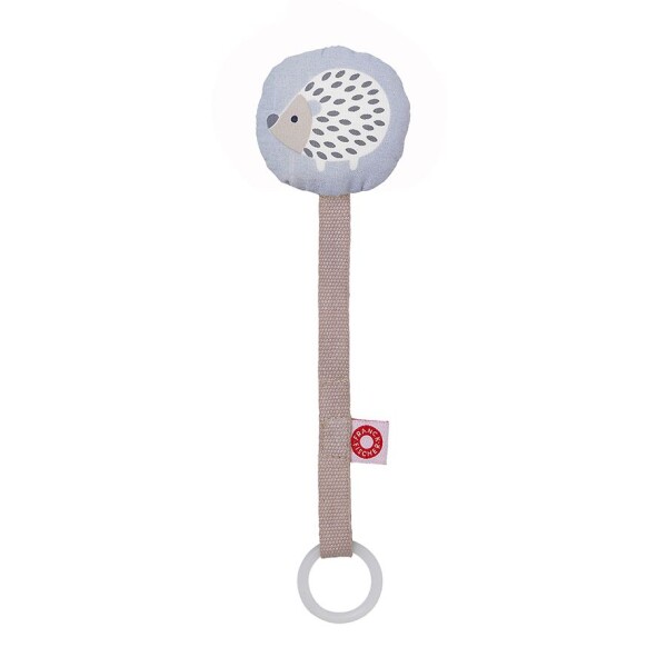 Schnullerkette Ring Igel weiß