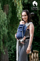 Babytrage Babysize Blau Grau