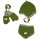 Dreieckstuch Wollfleece Ringel moos - 1