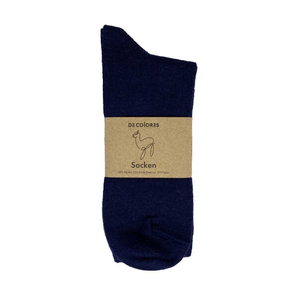 Socken Alpaka-Merino marine - 39-42