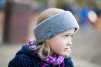 Stirnband Wollfleece grey