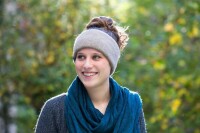 Stirnband Wollfleece grey