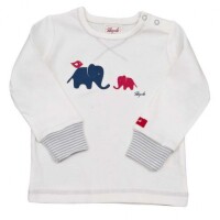 Langarmshirt Elefant wei&szlig;