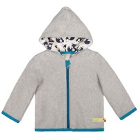 Kapuzenjacke Fleece F&uuml;chse grey