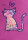 Langarmshirt Katze cyclam