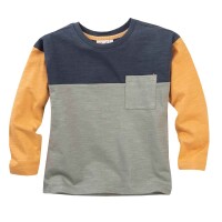 Langarmshirt bunt colourblock - 128