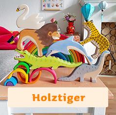 Holztiger: handbemalte Holzfiguren für jeden Alter