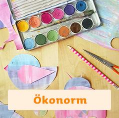 Ökonorm: Basteln und malen, aber ökologisch!
